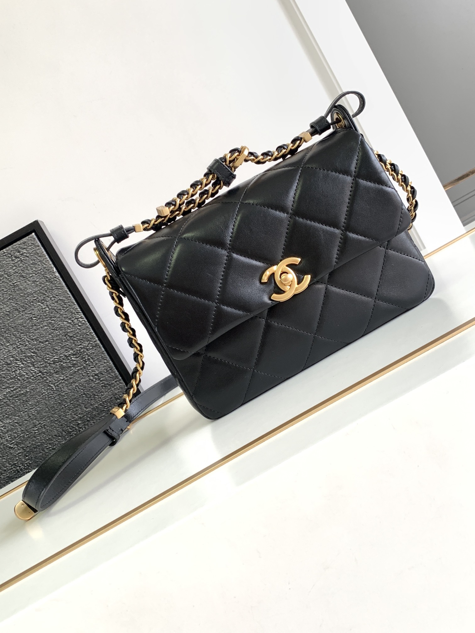 Chanel 23K Black Flap Bag