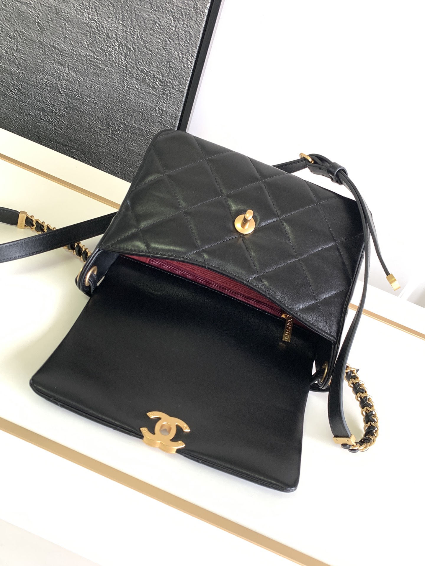 Chanel 23K Black Flap Bag