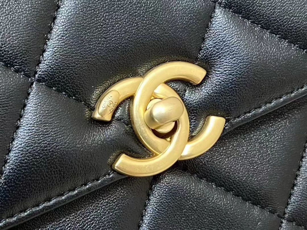 Chanel 23P Ado Backpack Lambskin Black GHW