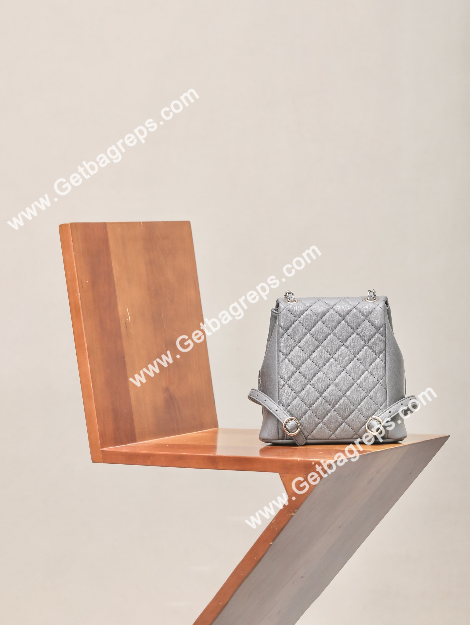 Chanel 23P Backpack Large Haas Leather Grey