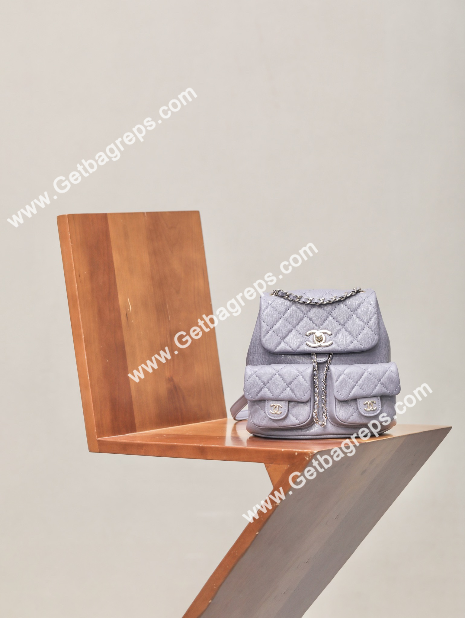 Chanel 23P Backpack Large Haas Leather Purple