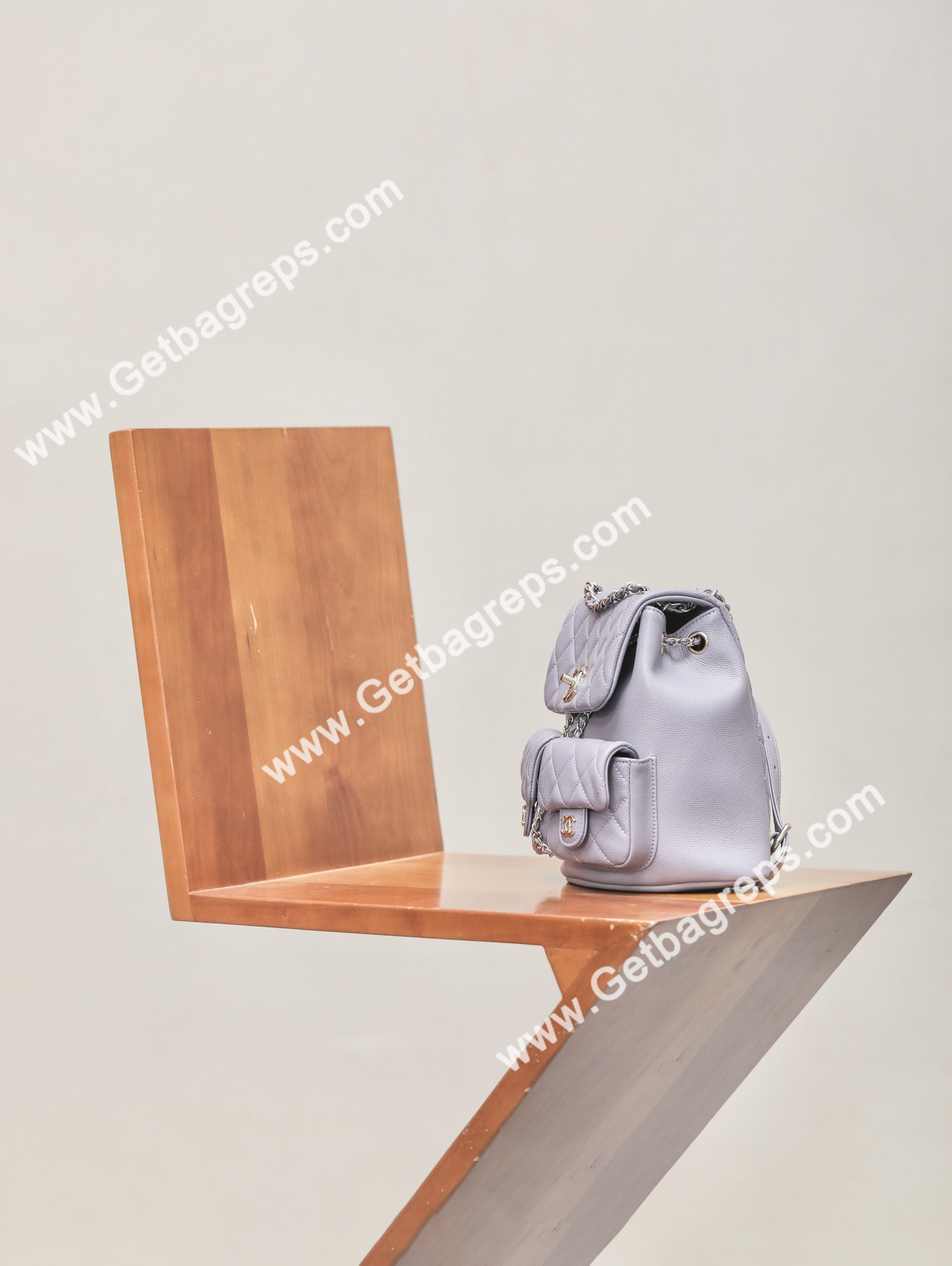 Chanel 23P Backpack Large Haas Leather Purple