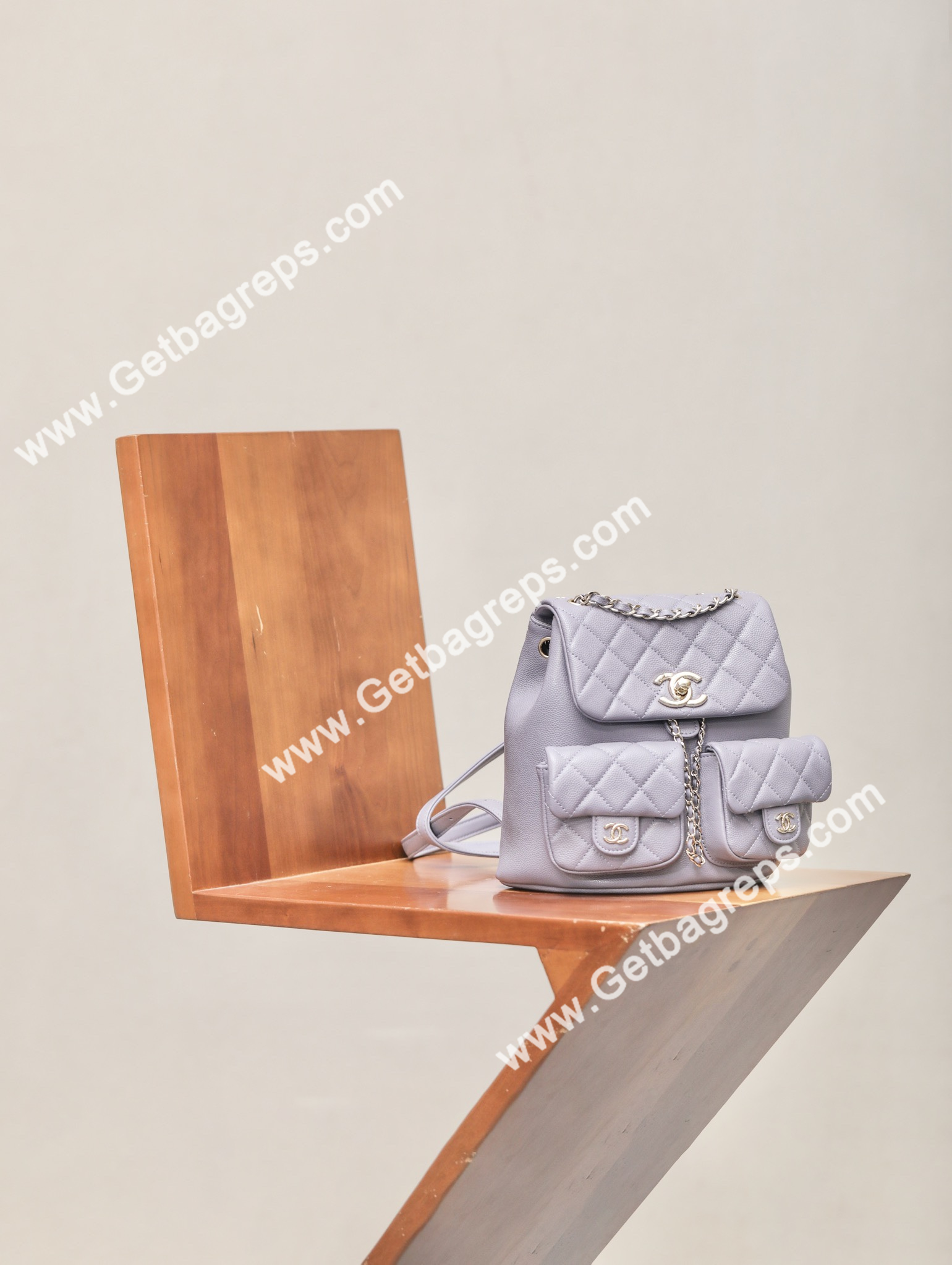 Chanel 23P Backpack Large Haas Leather Purple
