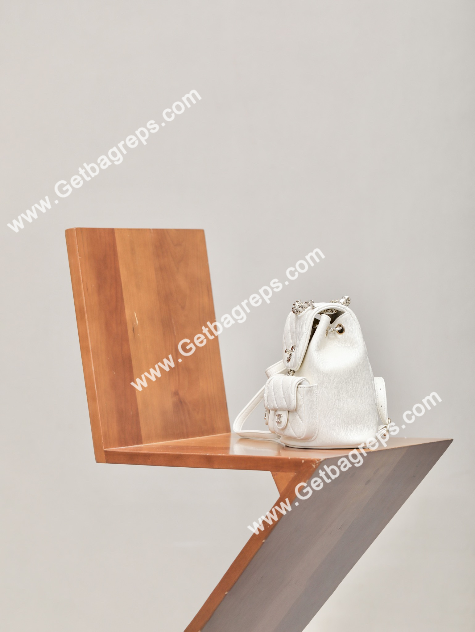 Chanel 23P Backpack Large Haas Leather White