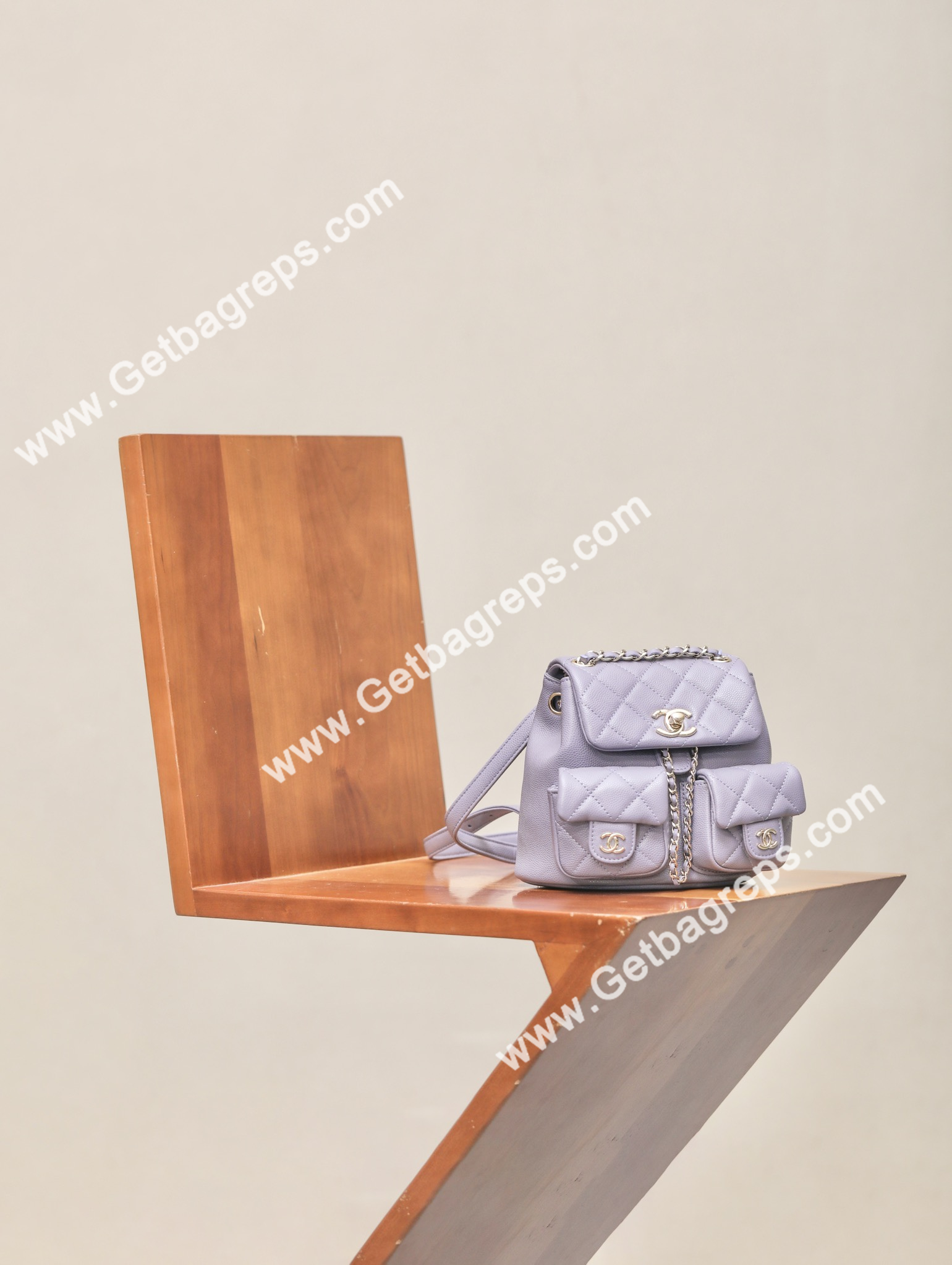Chanel 23P Backpack Small Haas Leather Purple