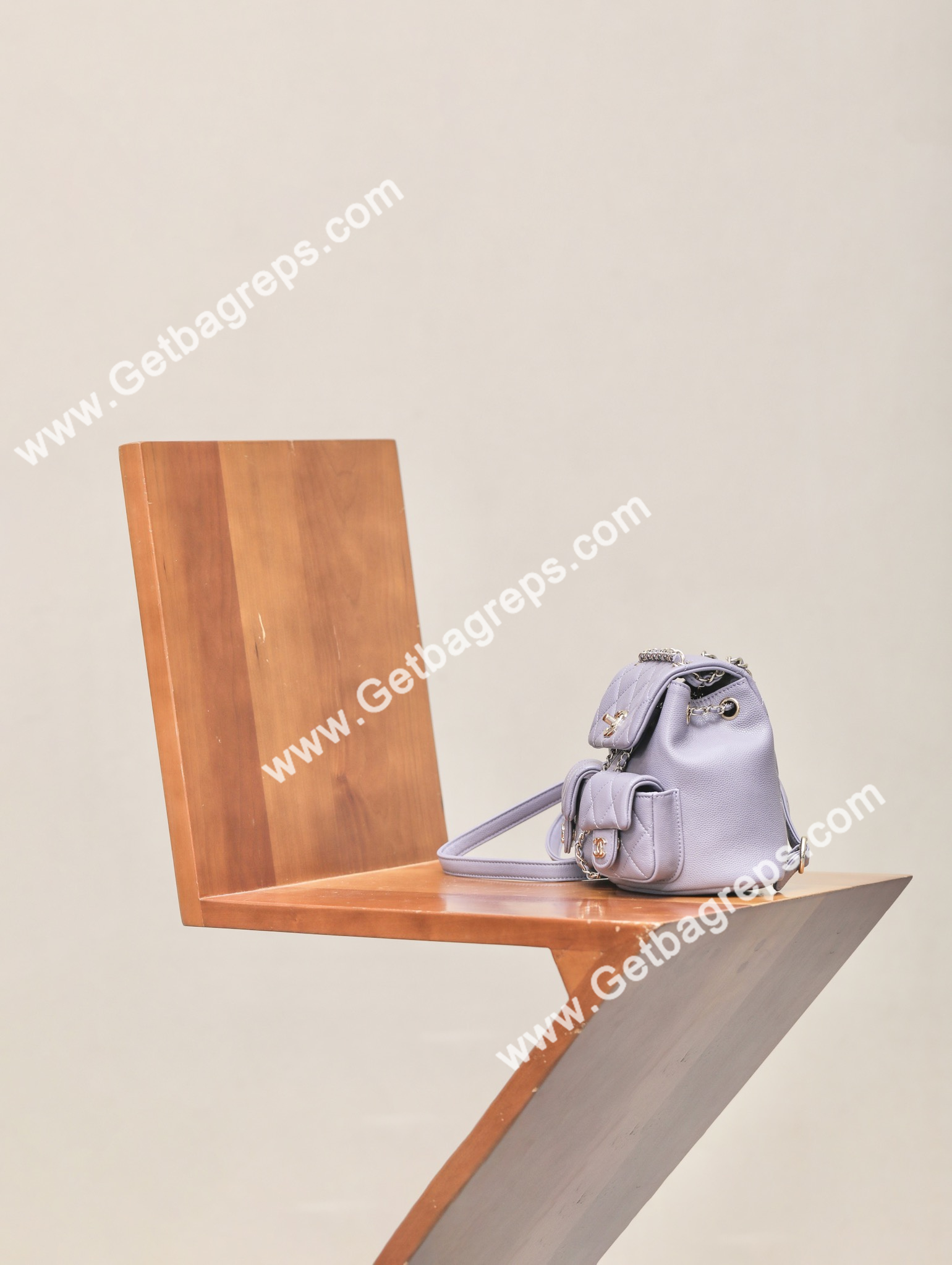 Chanel 23P Backpack Small Haas Leather Purple