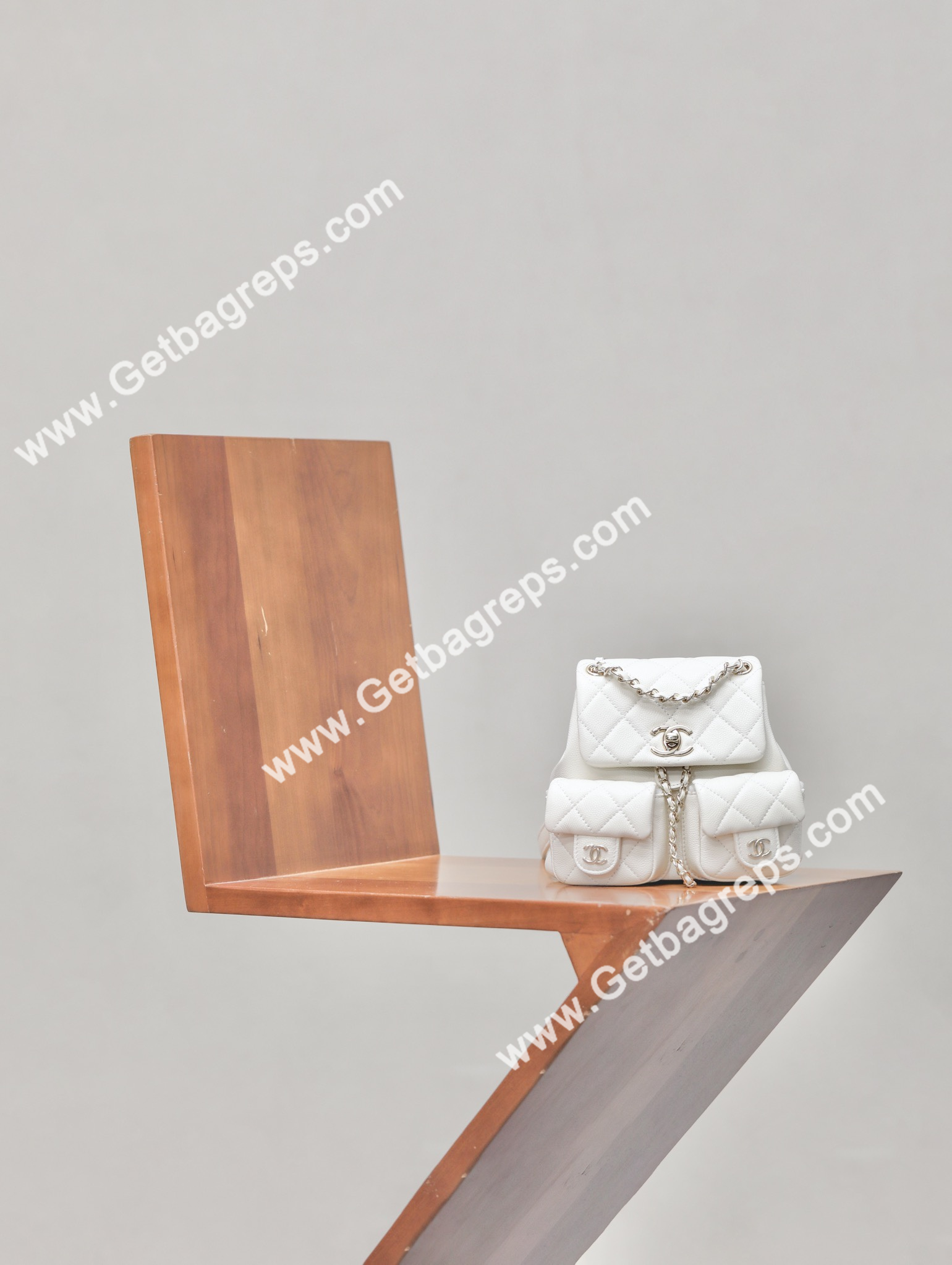 Chanel 23P Backpack Small Haas Leather White