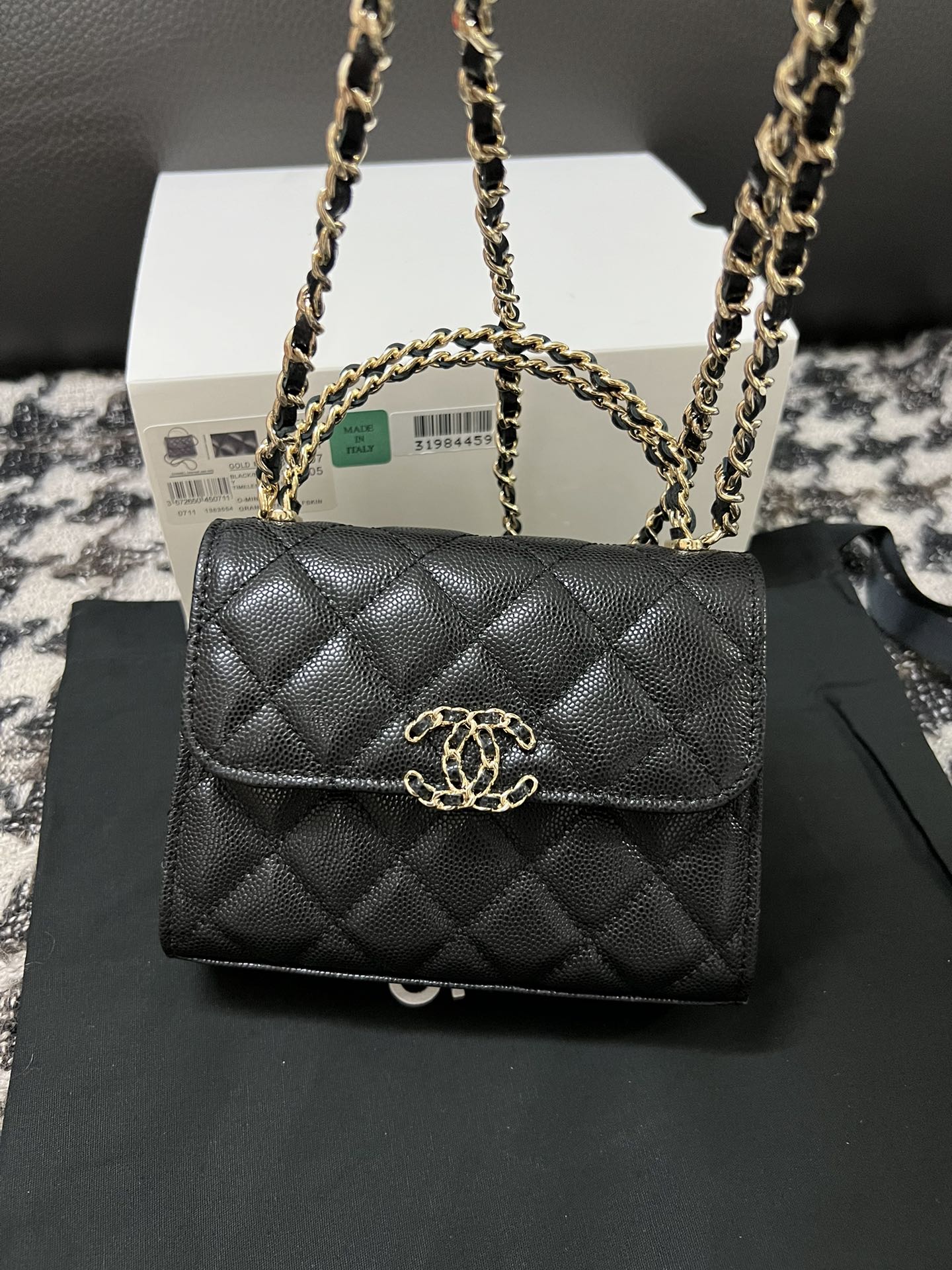 Chanel 23P Small Kelly Top Handle Handbag Black