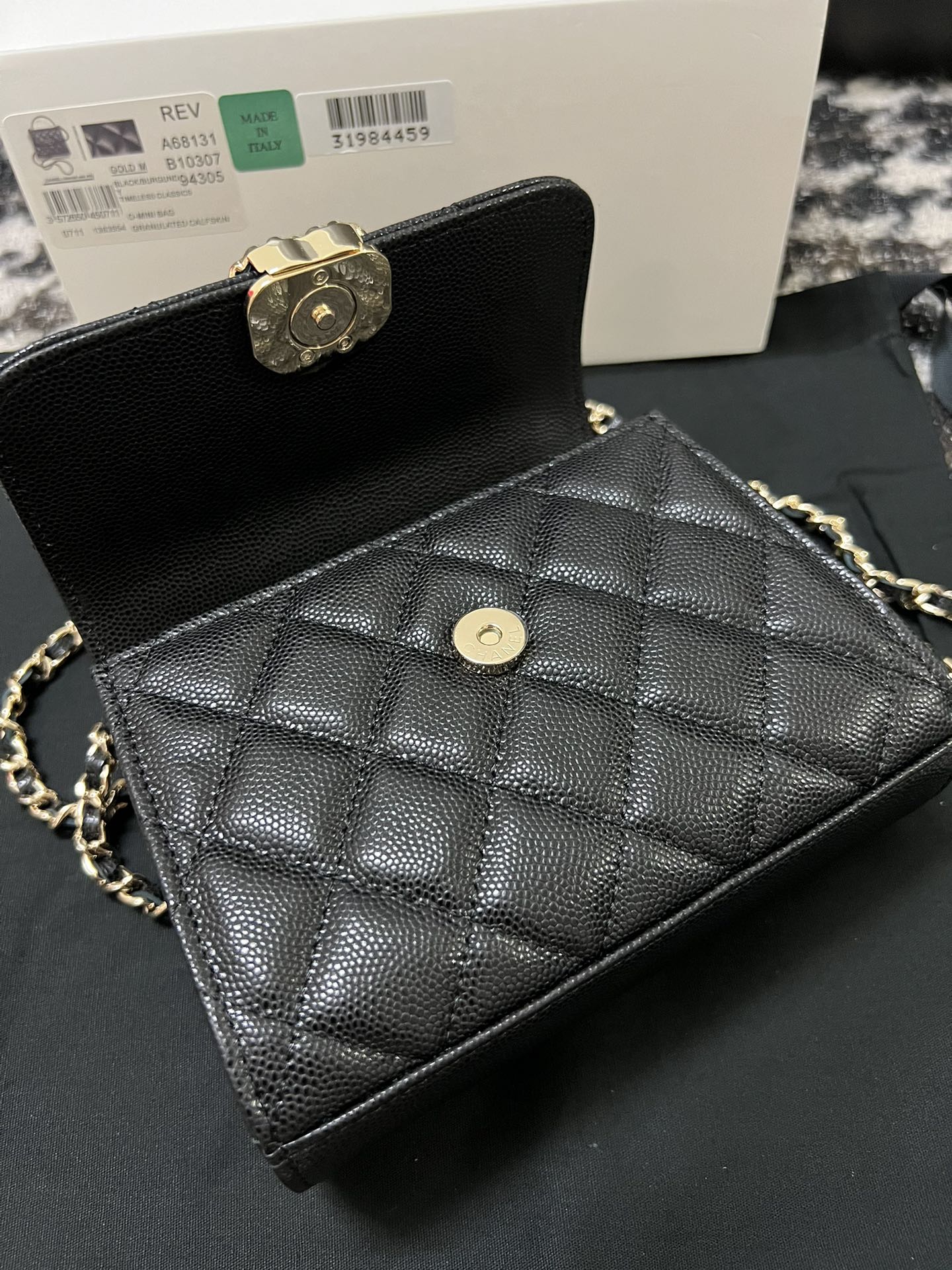 Chanel 23P Small Kelly Top Handle Handbag Black