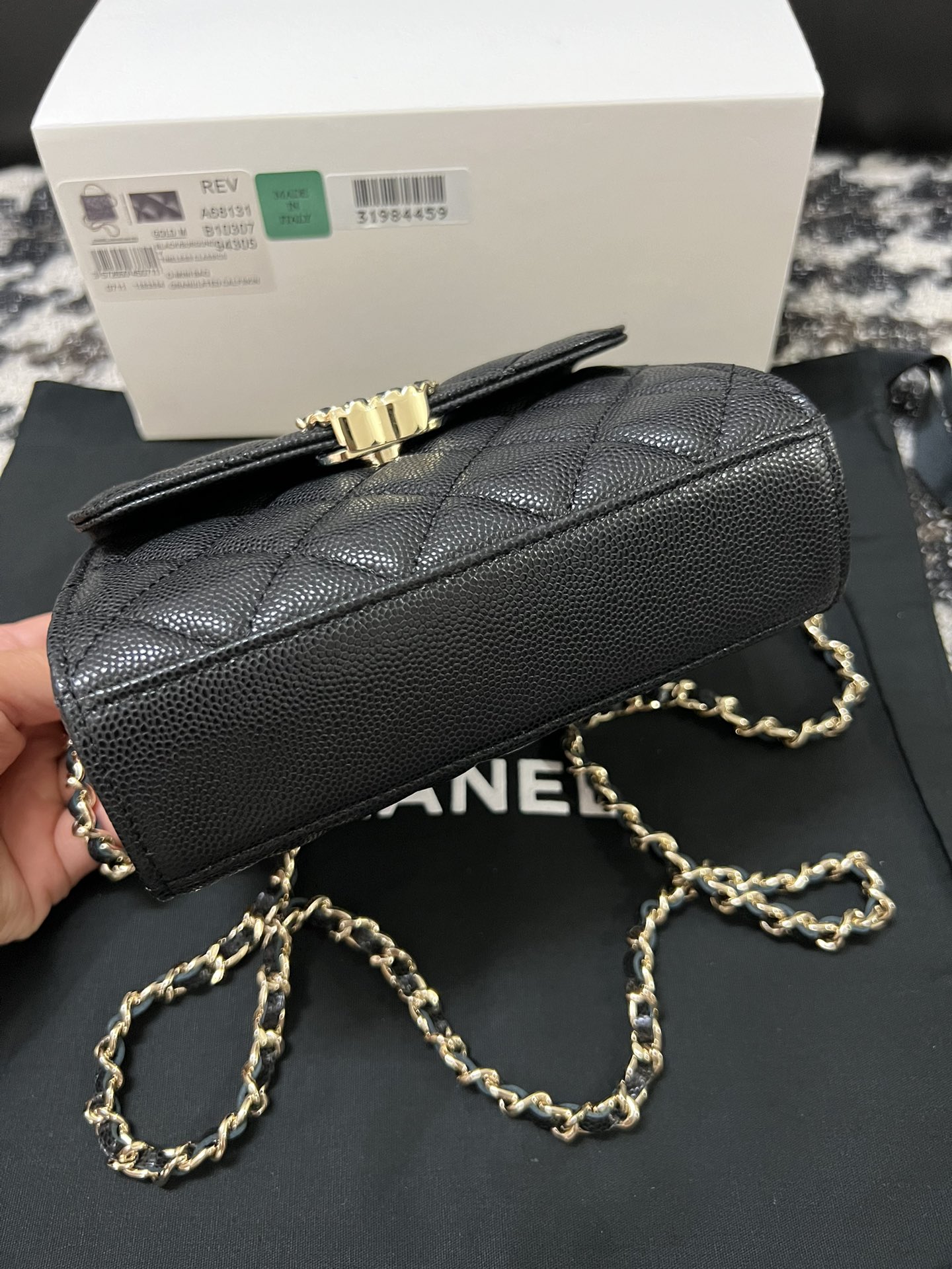 Chanel 23P Small Kelly Top Handle Handbag Black