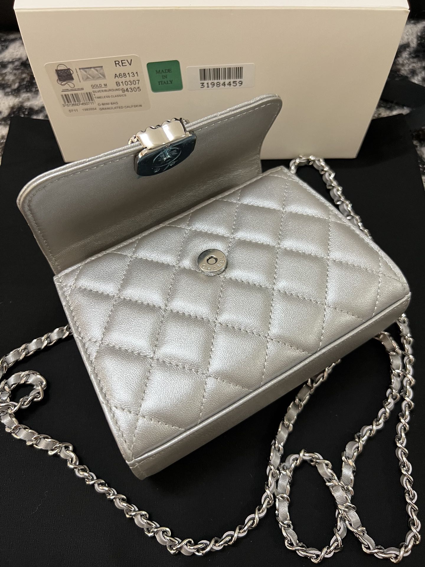 Chanel 23P Small Kelly Top Handle Handbag Gray