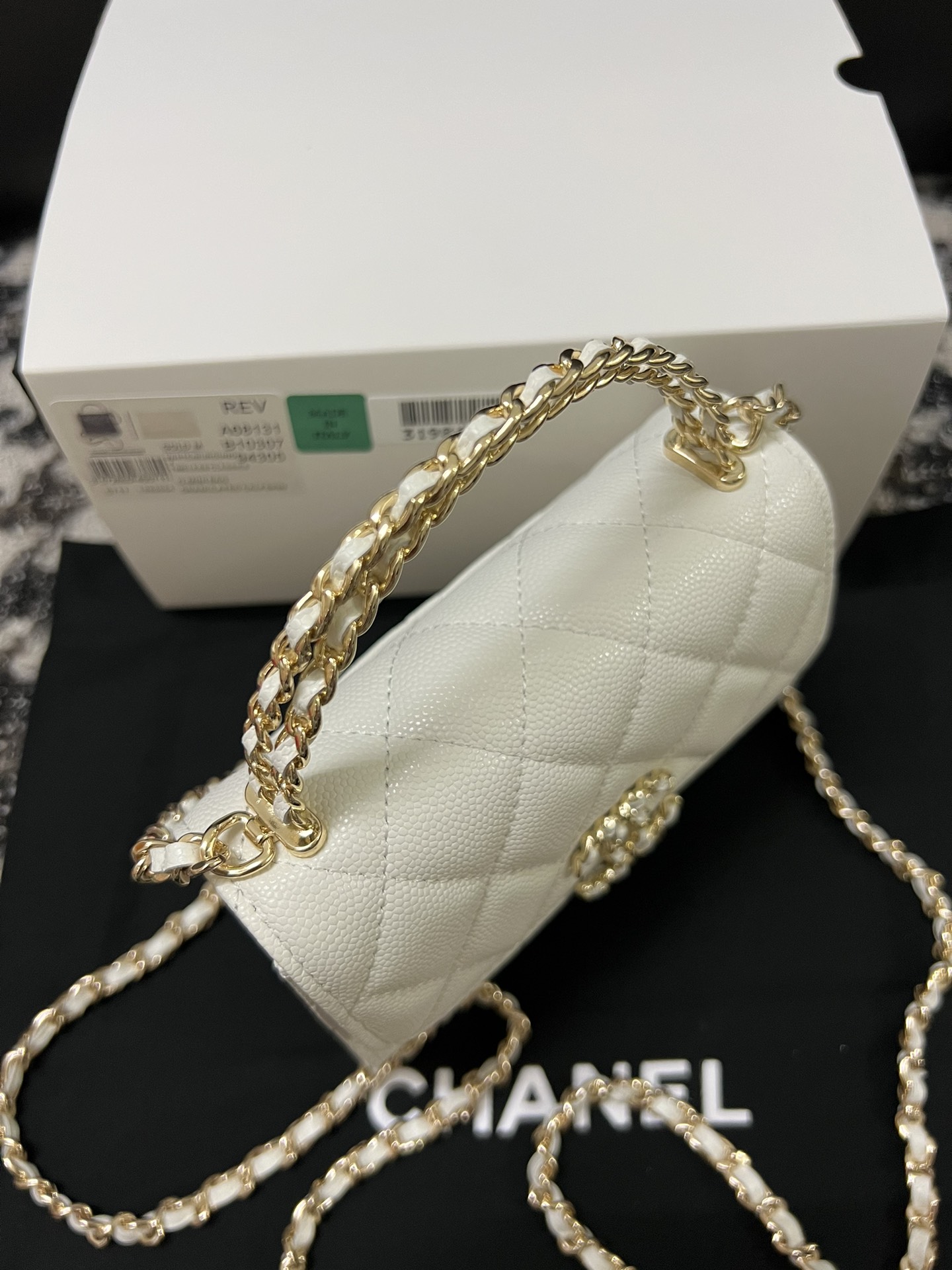 Chanel 23P Small Kelly Top Handle Handbag White