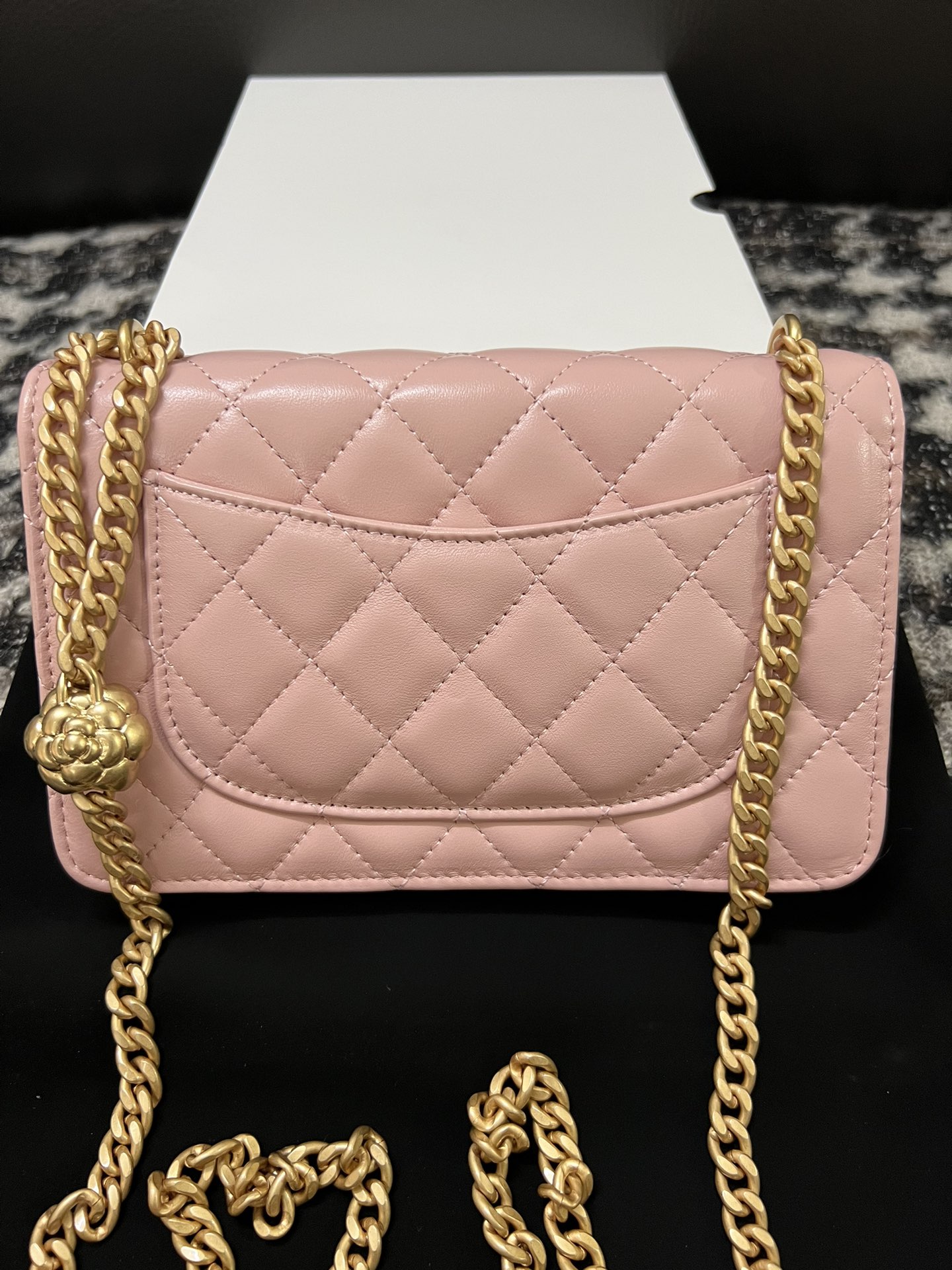 Chanel 23S Woc Wallet On Chain Pink With Adjustable Camellia Buckle