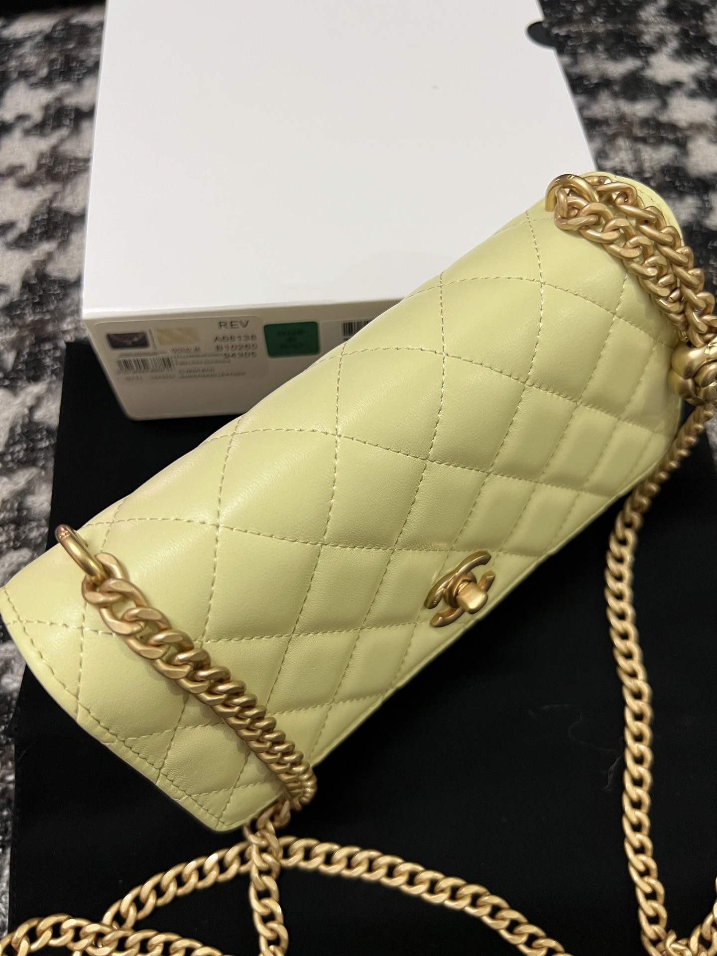 Chanel 23S Woc Wallet On Chain Yellow With Adjustable Camellia Buckle