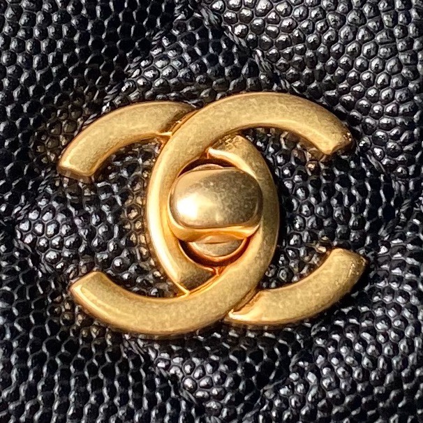 Chanel 24A Wallet on Chain Grained Shiny Calfskin with Gold