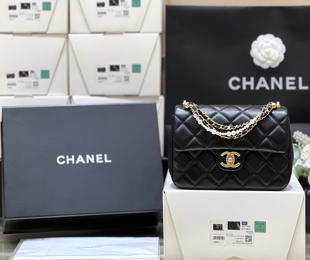 Chanel 24P AS4384 Black Lambskin