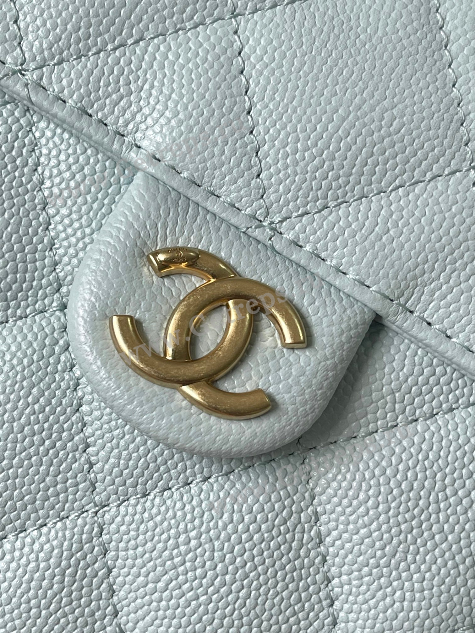 Chanel 25 Hobo Handbag Blue Caviar with Gold Hardware