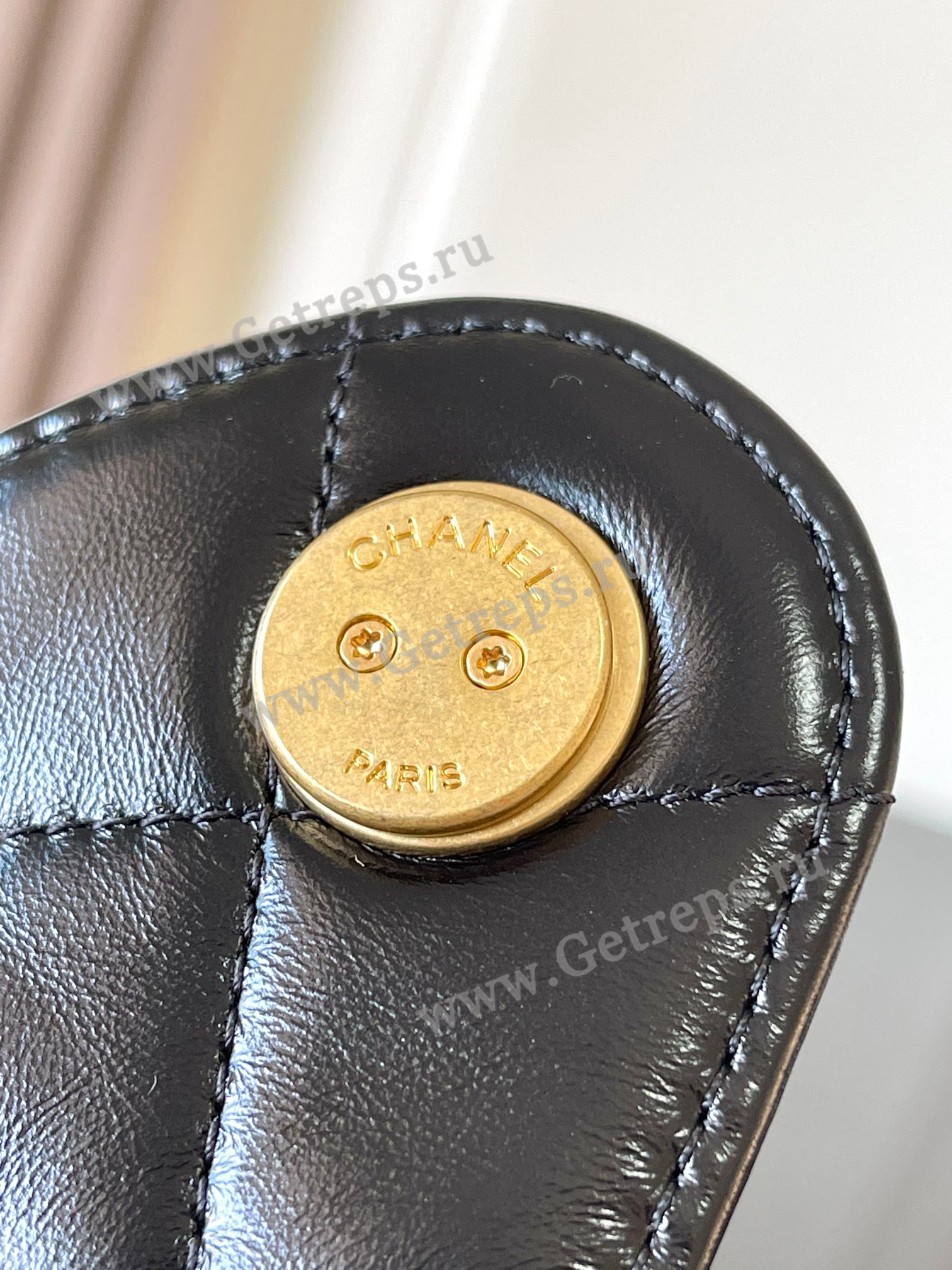 Chanel 25 Hobo Handbag Cowhide with Gold Hardware Black
