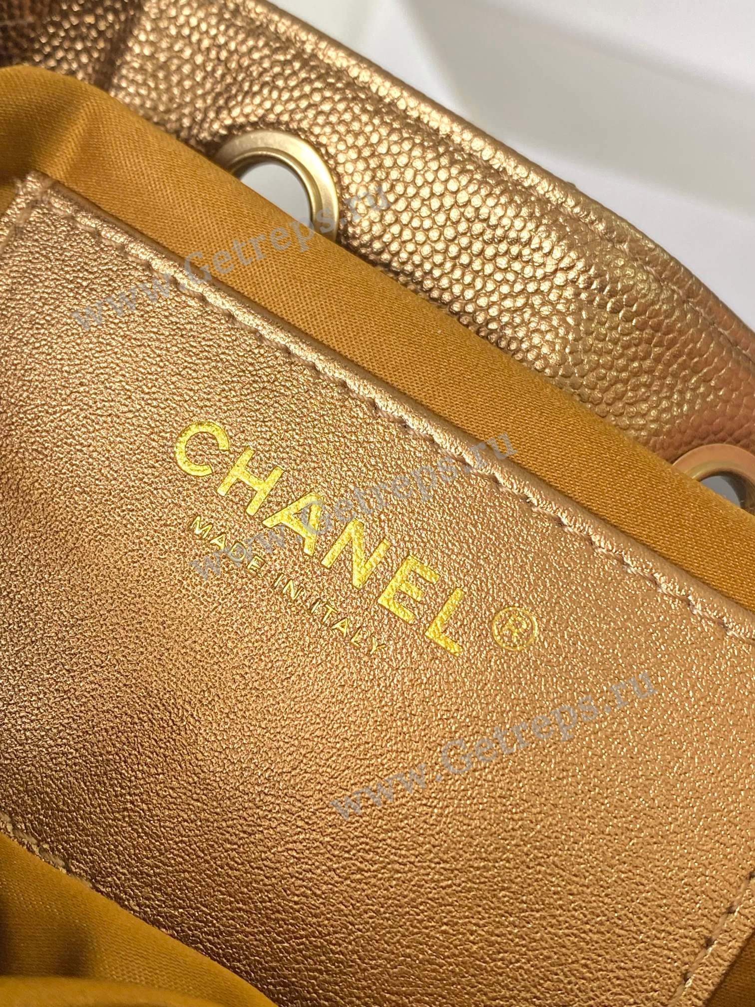 Chanel 25 Hobo Handbag Gold Caviar with Gold Hardware