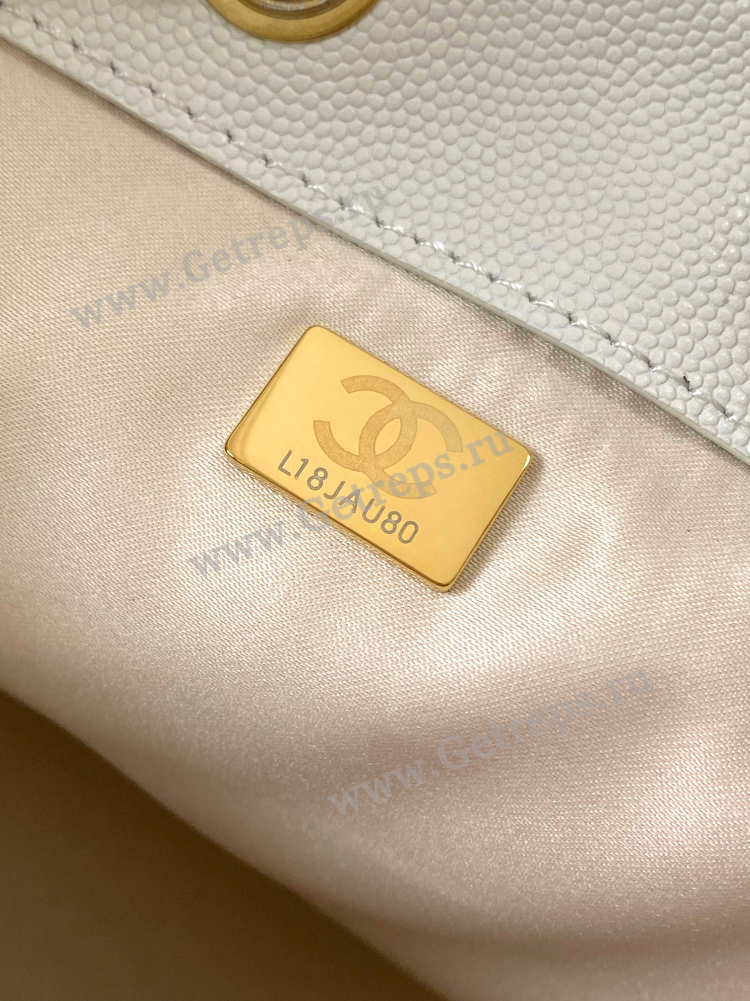 Chanel 25 Hobo Handbag White Caviar with Gold Hardware