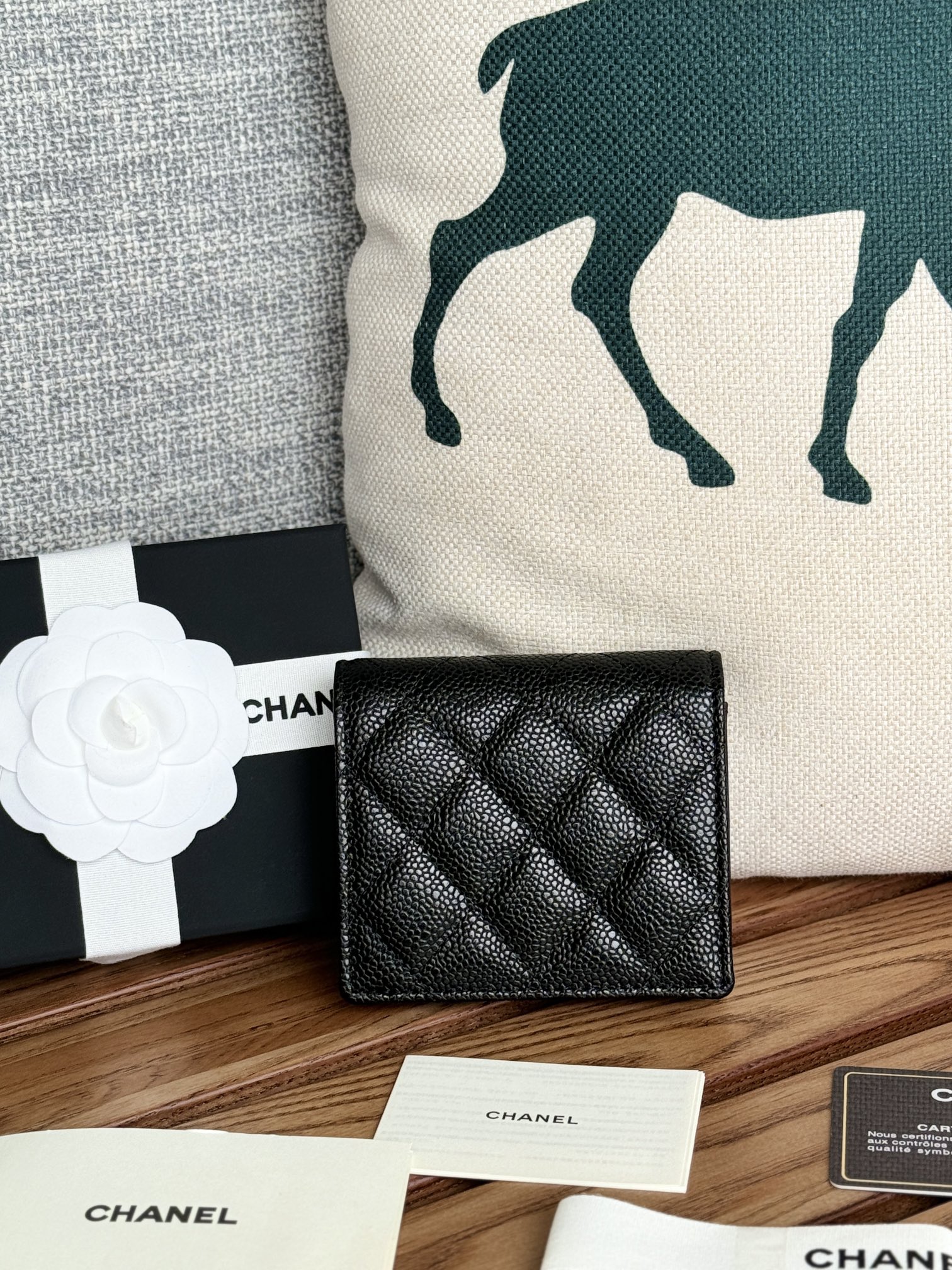 Chanel A84028 Short Button Wallet