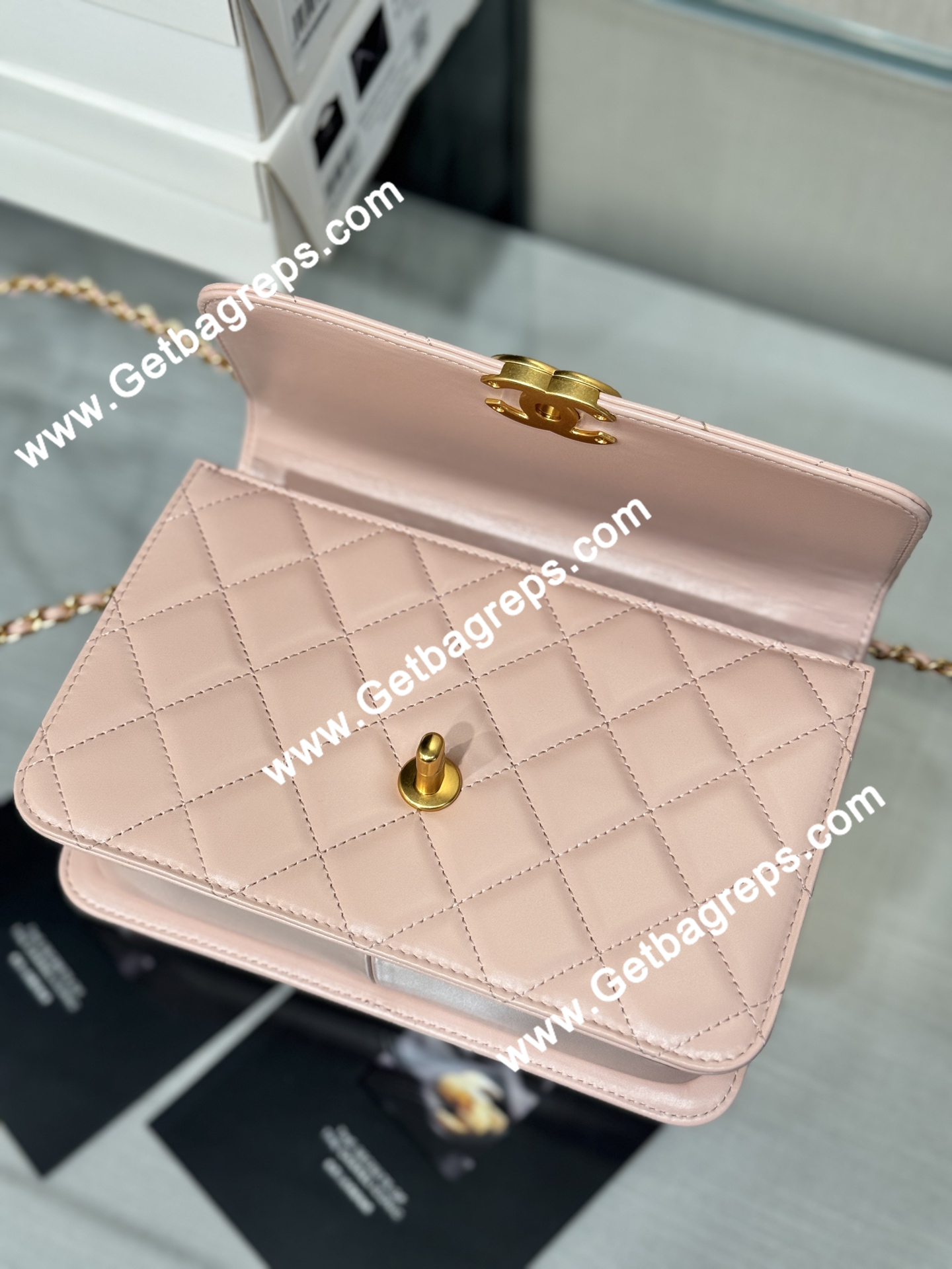 Chanel AP2649 Wallet on Chain Pink