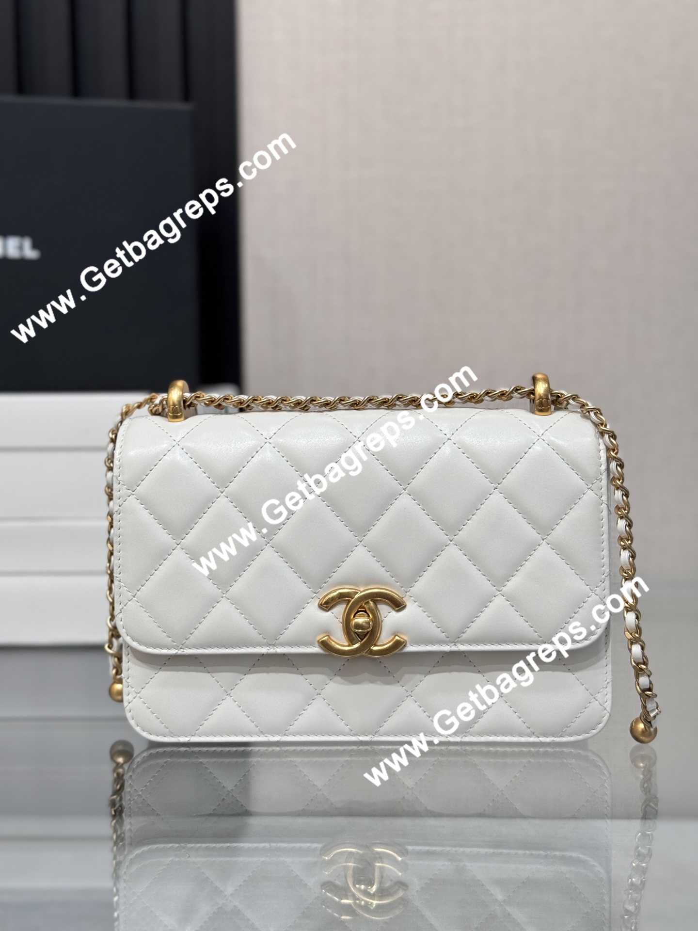 Chanel AP2649 Wallet on Chain White