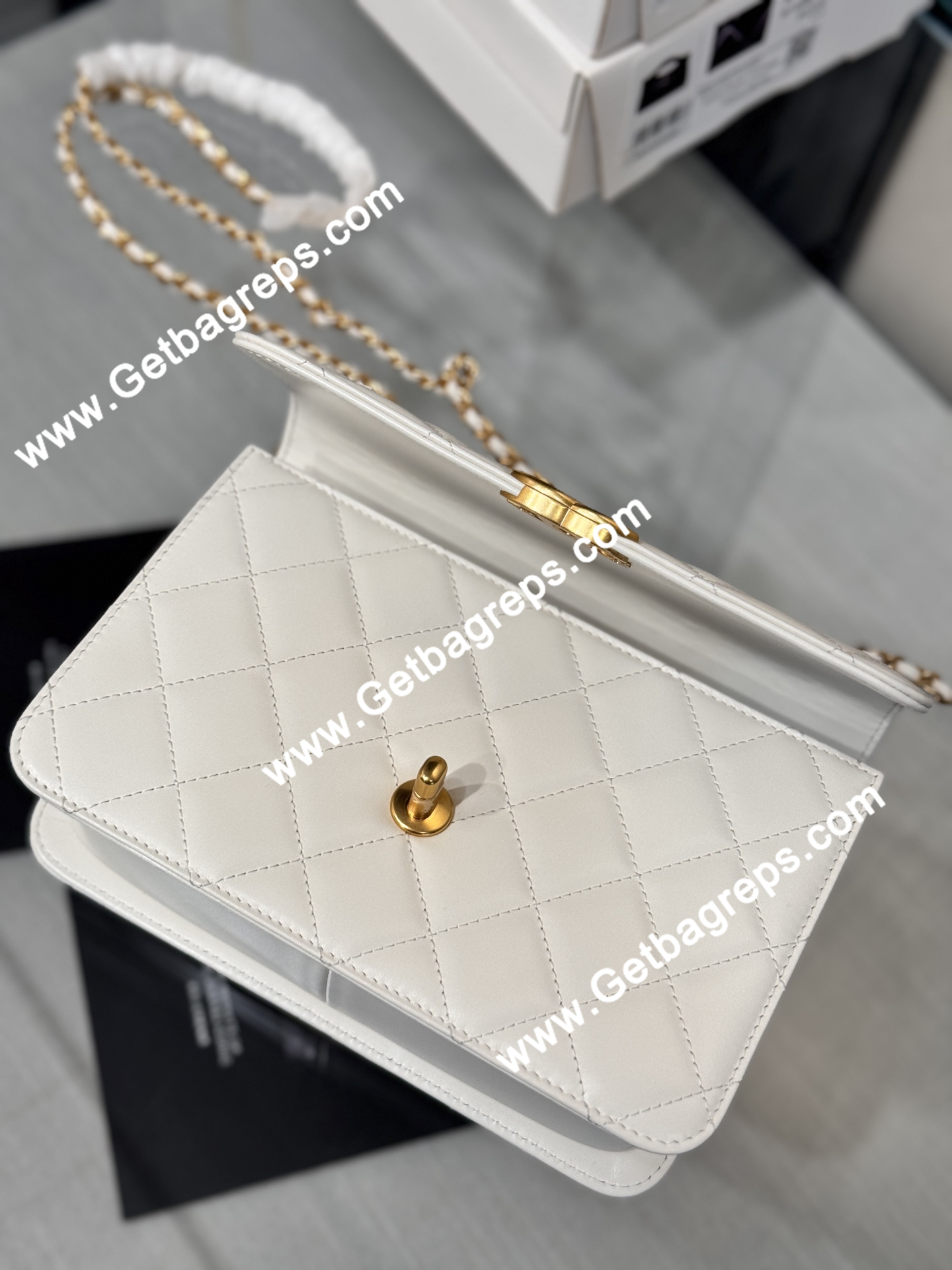 Chanel AP2649 Wallet on Chain White