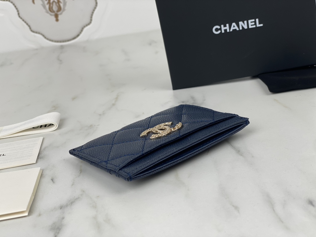 Chanel AP3048 Card Wallet With Brooch Logo 