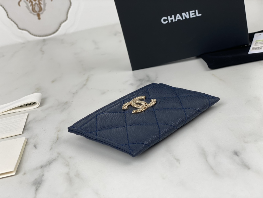 Chanel AP3048 Card Wallet With Brooch Logo 