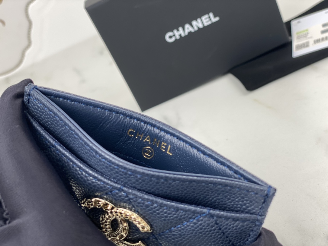 Chanel AP3048 Card Wallet With Brooch Logo 