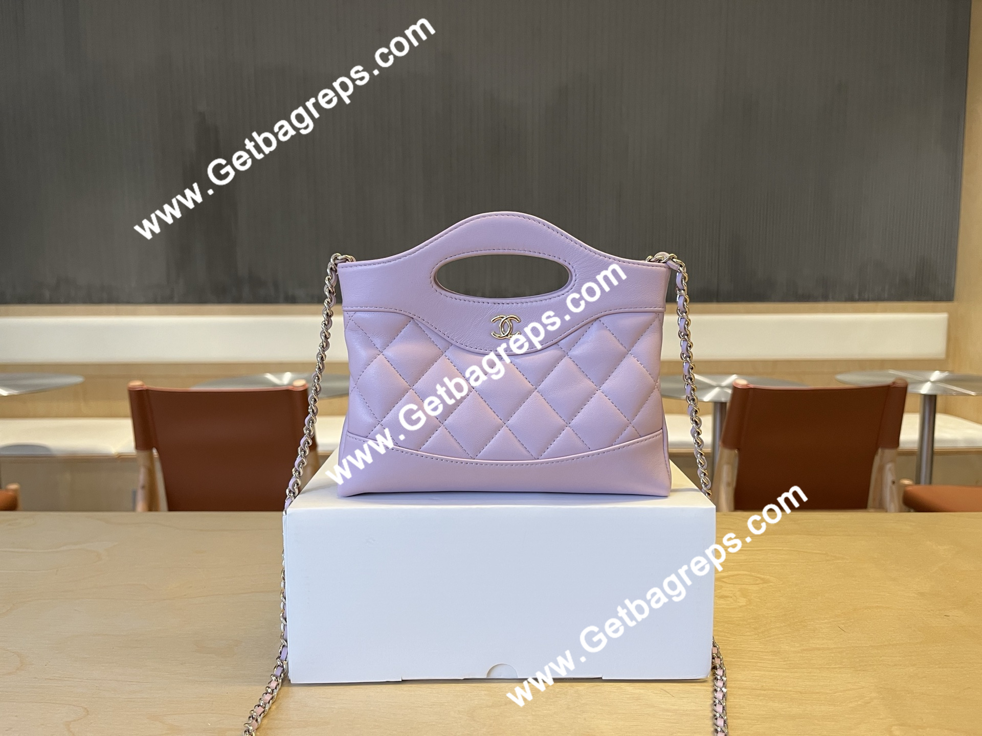 Chanel AP3656  31 Mini Shopping Bag Purple
