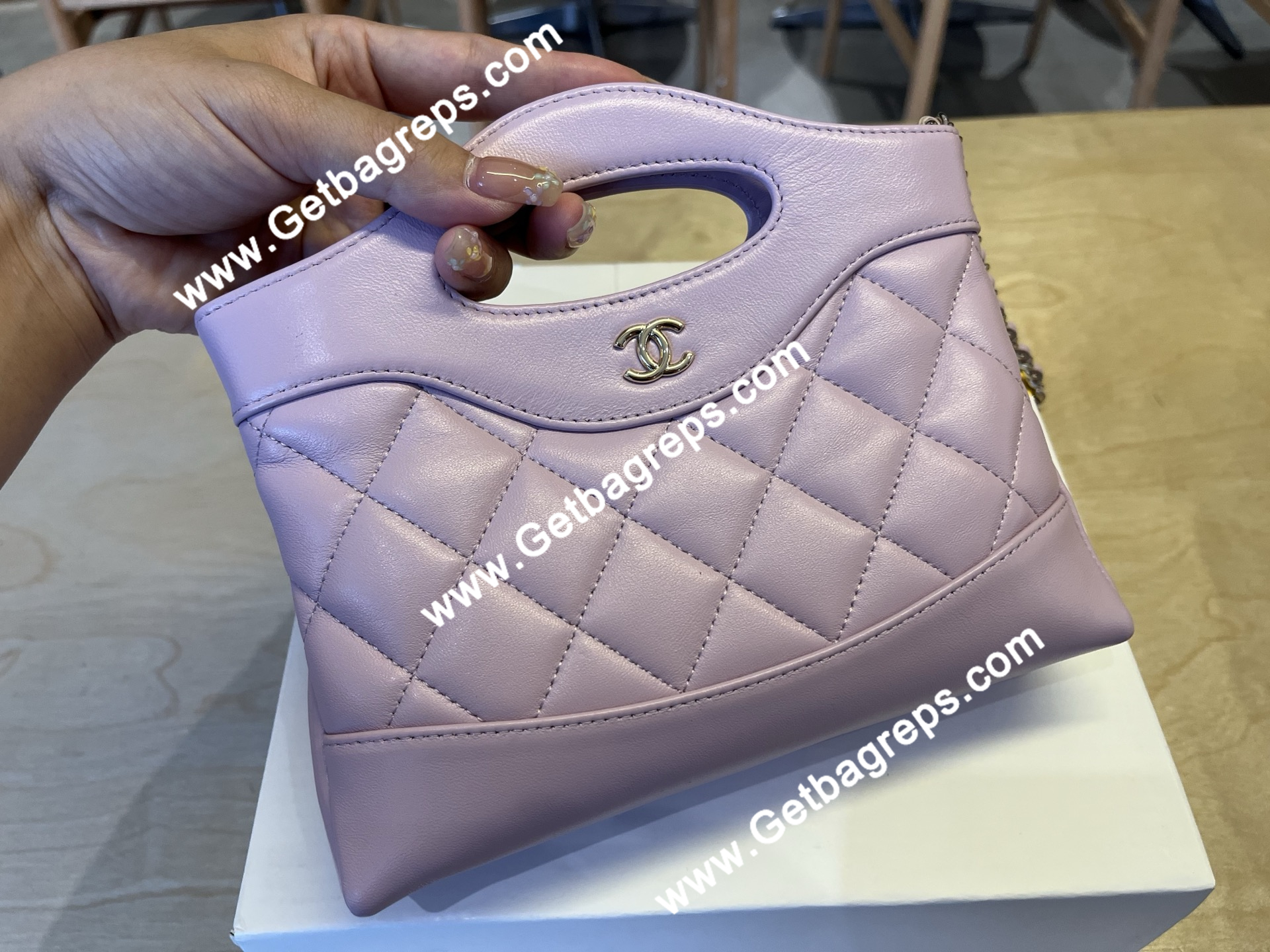 Chanel AP3656  31 Mini Shopping Bag Purple