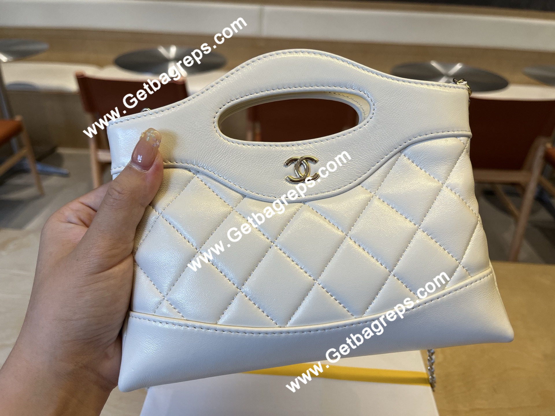 Chanel AP3656  31 Mini Shopping Bag White