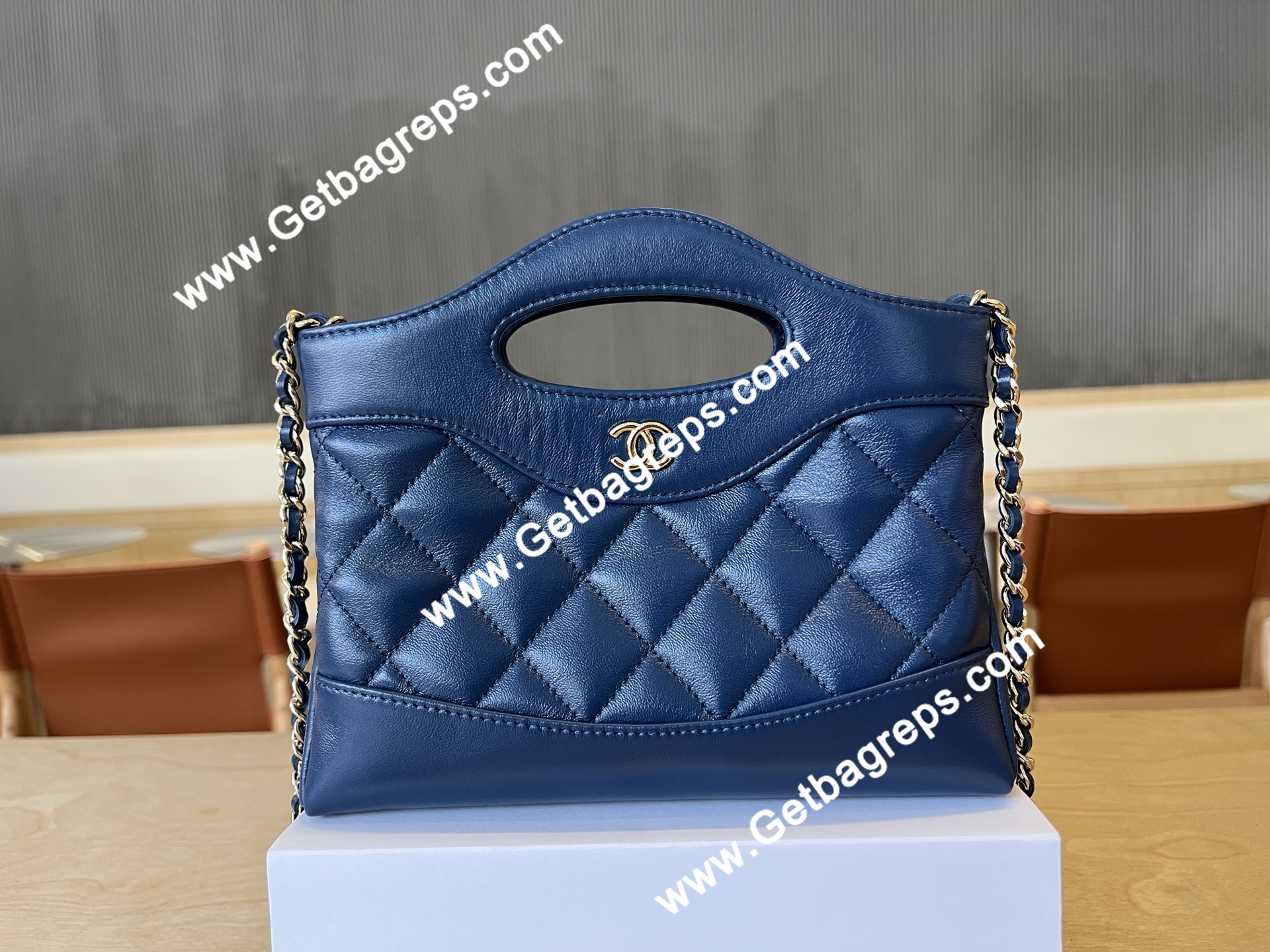 Chanel AP3656 31 Mini Shopping Bag Blue