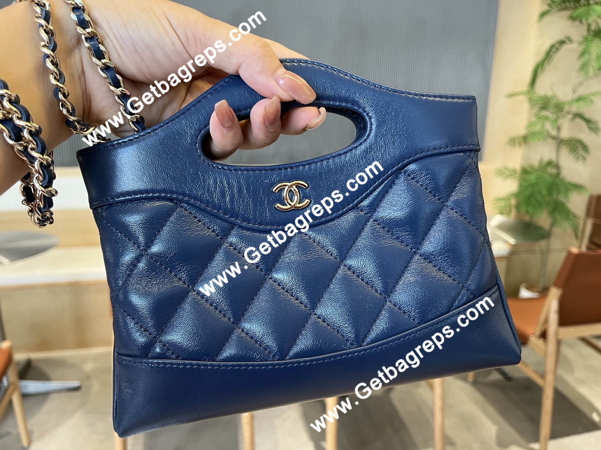 Chanel AP3656 31 Mini Shopping Bag Blue