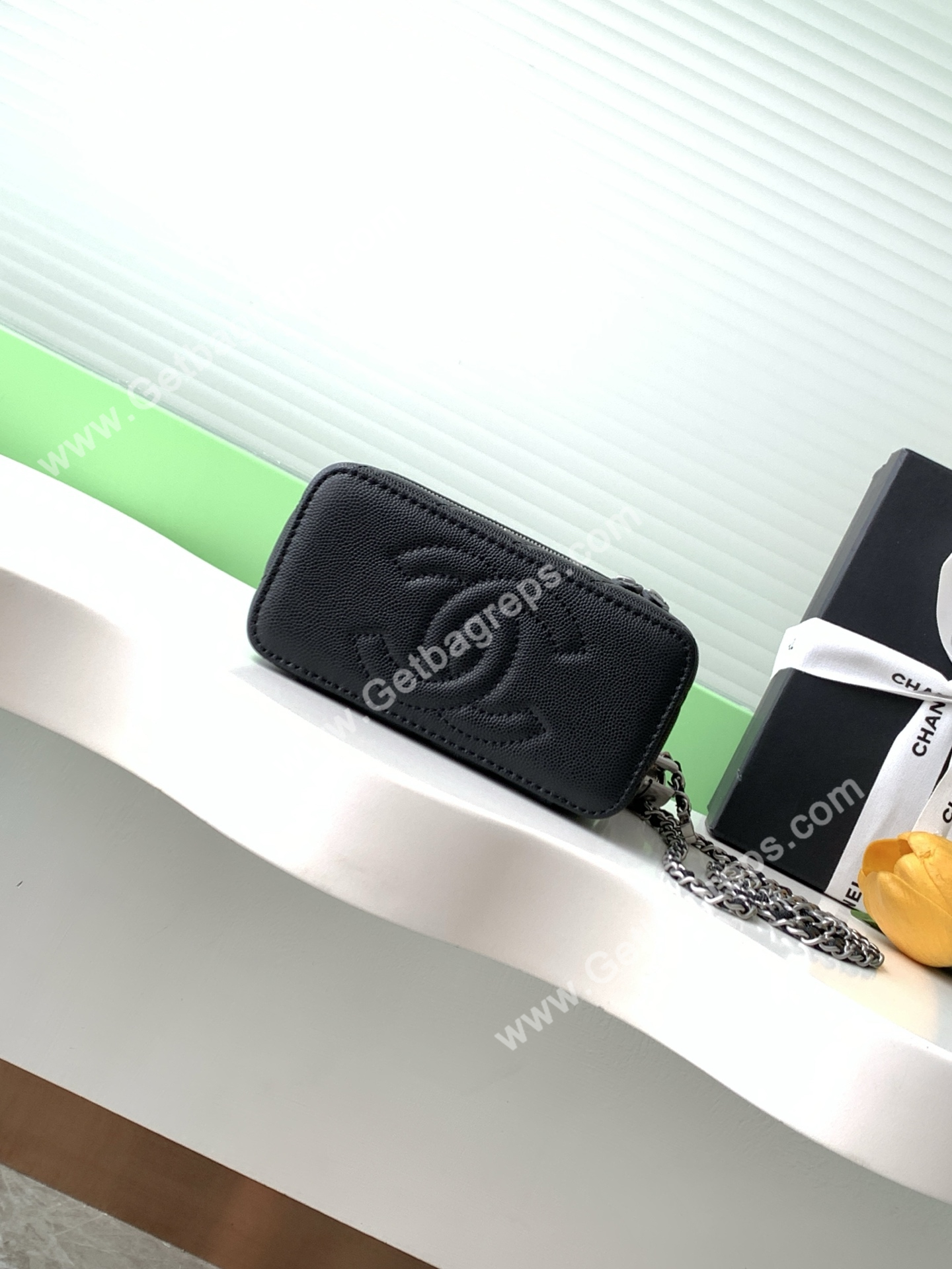 Chanel AP3940 Caviar Vanity Bag Black