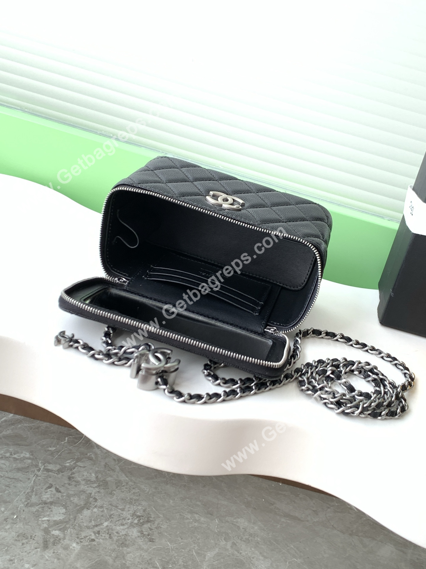 Chanel AP3940 Caviar Vanity Bag Black