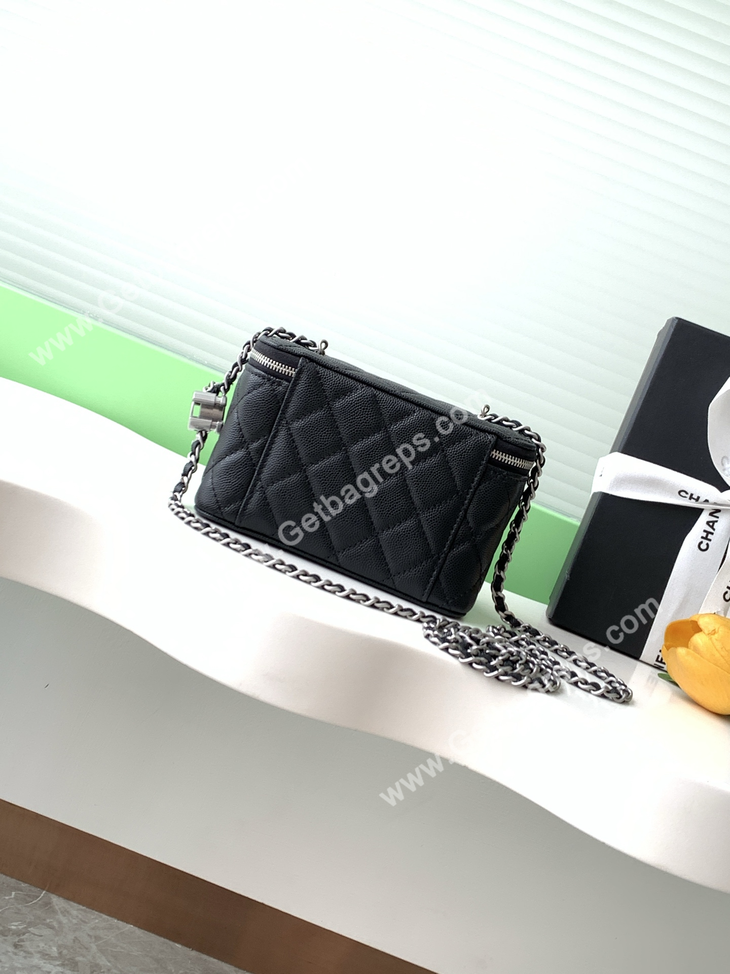 Chanel AP3940 Caviar Vanity Bag Black