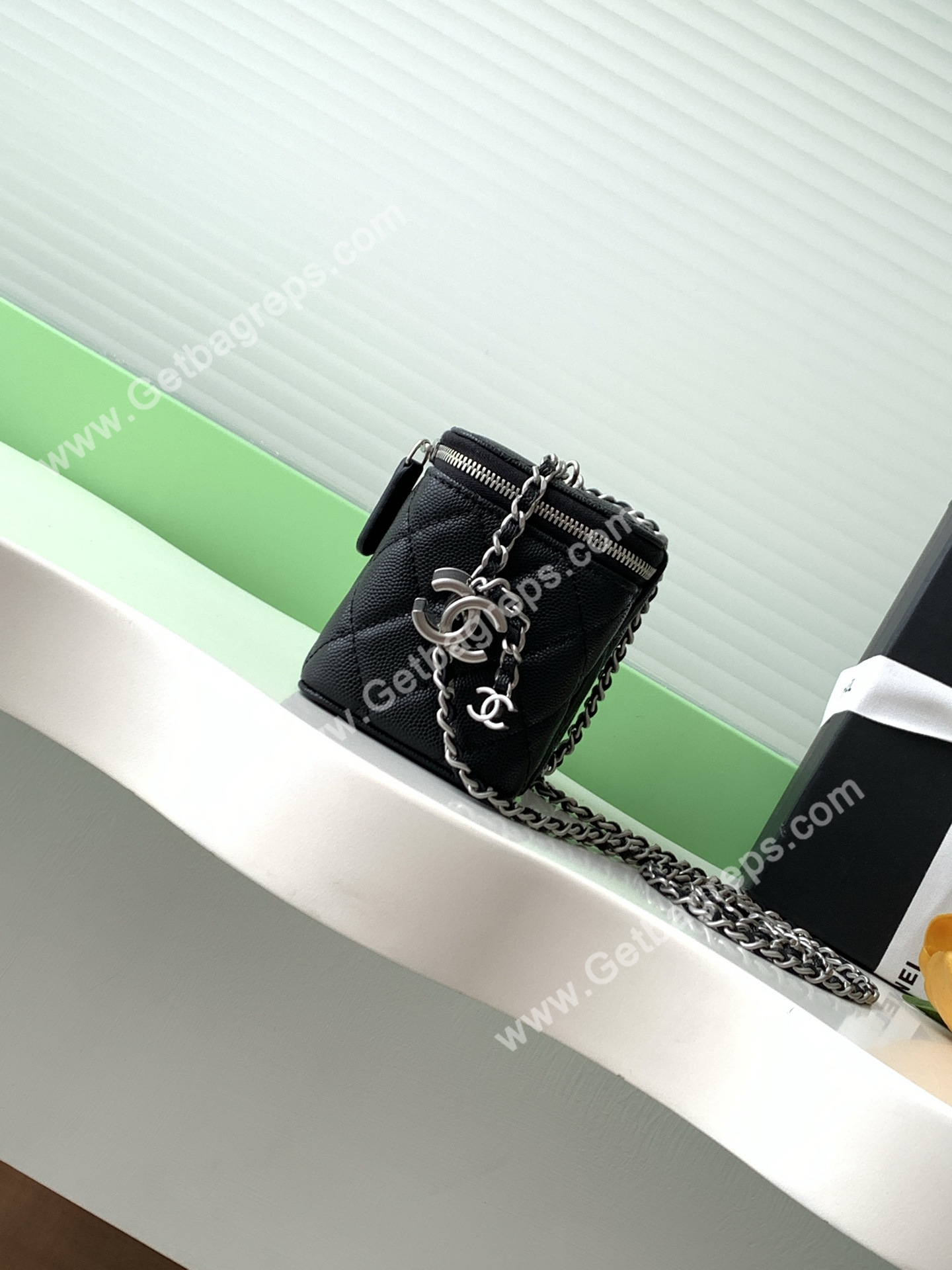 Chanel AP3940 Caviar Vanity Bag Black