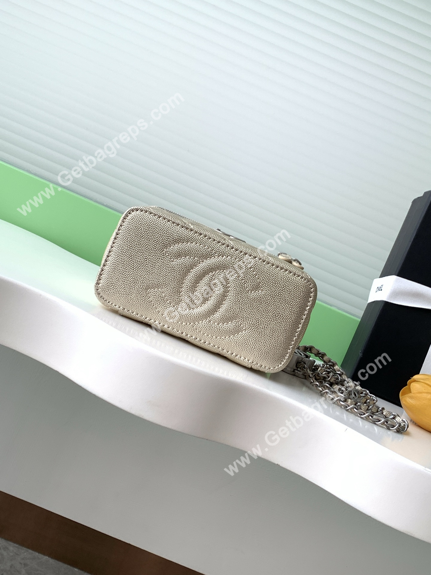 Chanel AP3940 Caviar Vanity Bag Gold