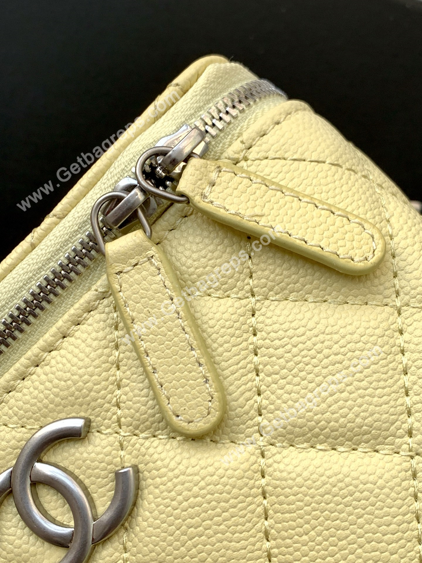 Chanel AP3940 Caviar Vanity Bag Yellow
