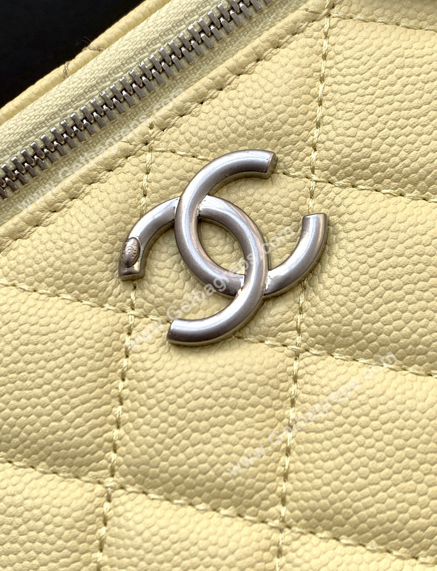 Chanel AP3940 Caviar Vanity Bag Yellow