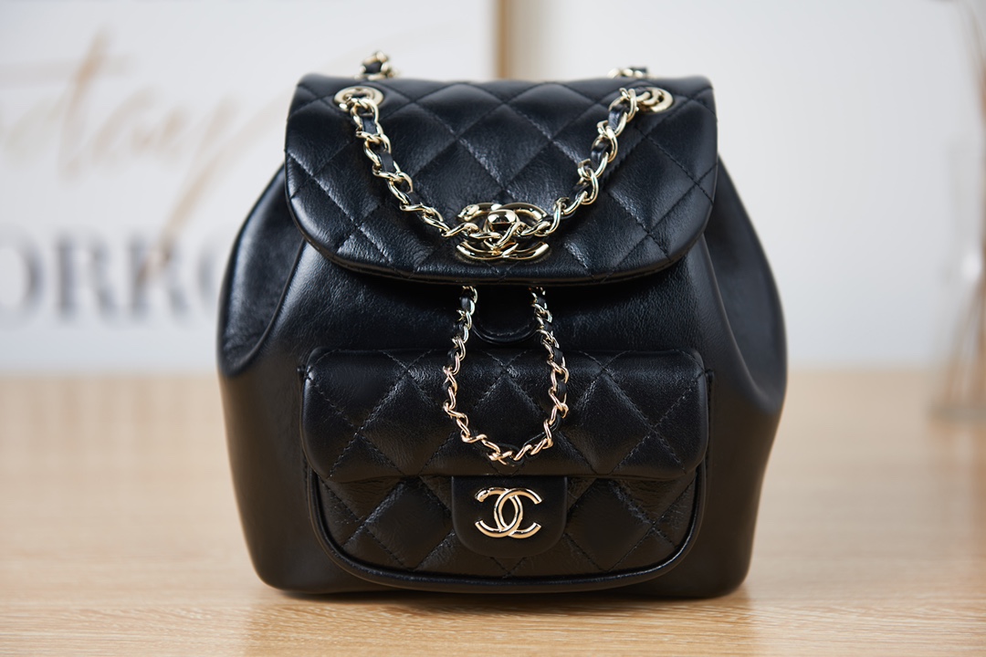 Chanel AS2908 Matelasse Chain Backpack Black