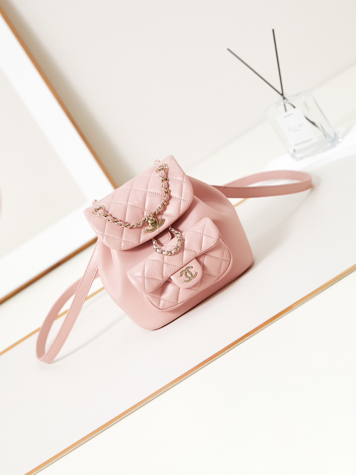 Chanel AS2908 Matelasse Chain Backpack Pink-1