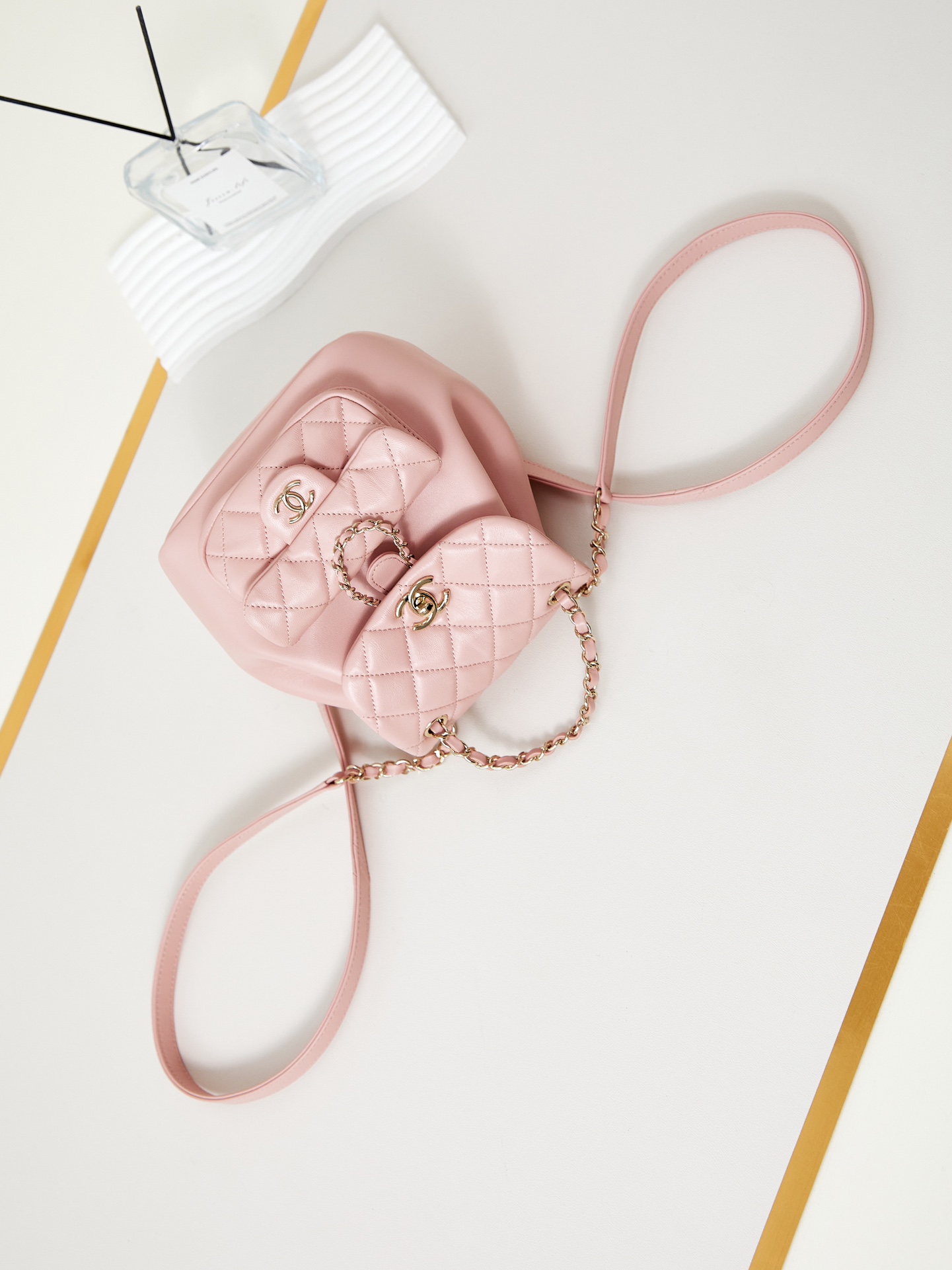 Chanel AS2908 Matelasse Chain Backpack Pink-1