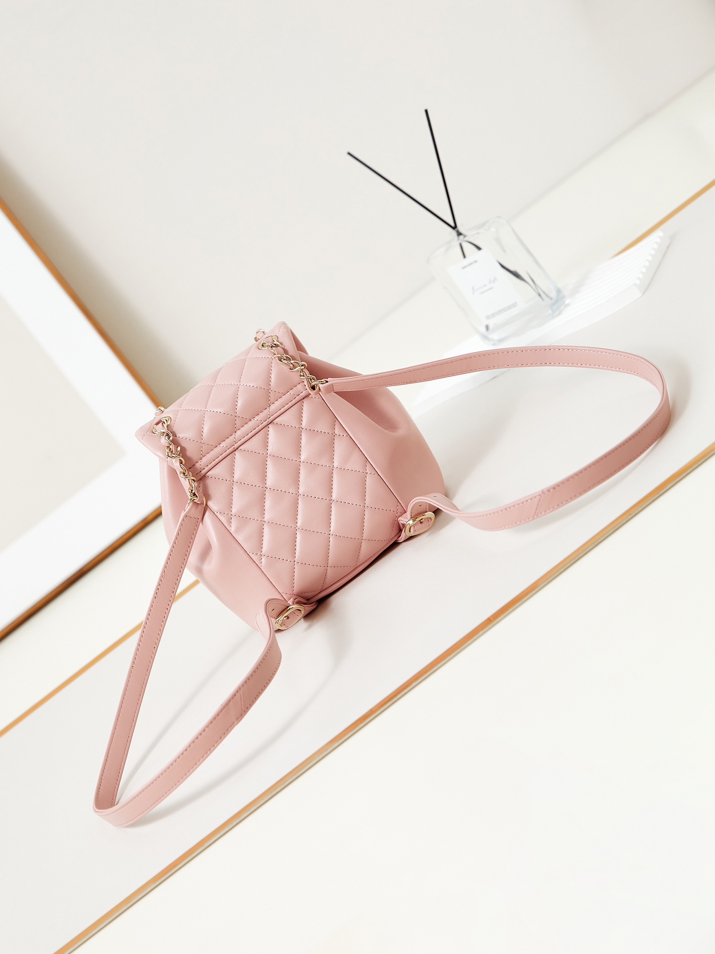 Chanel AS2908 Matelasse Chain Backpack Pink-1