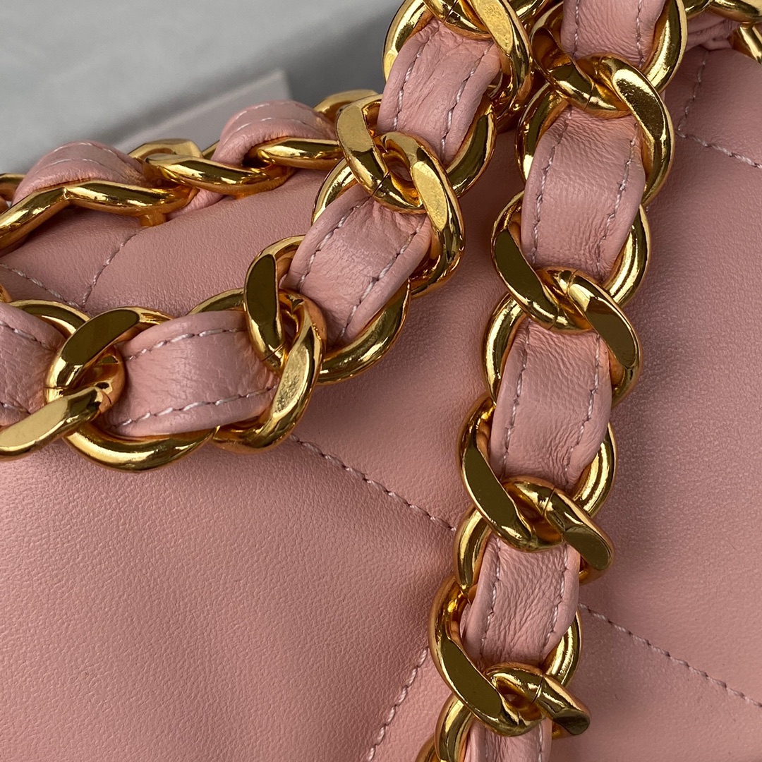 Chanel AS3498 Small Leather Chain Bag Pink