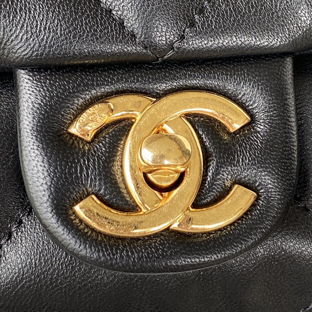 Chanel AS3499 Leather Chain Bag Black