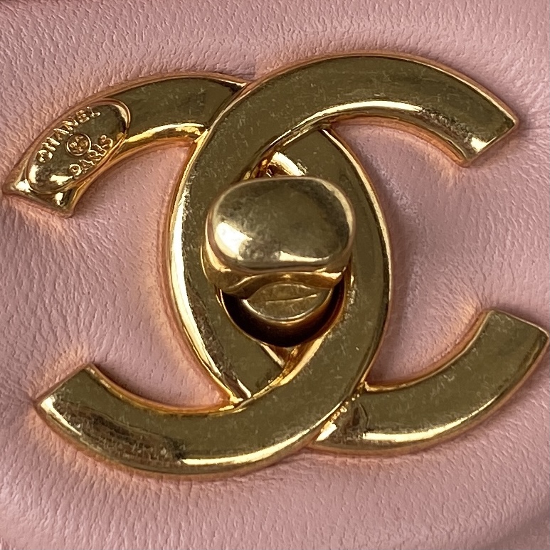 Chanel AS3499 Leather Chain Bag Pink